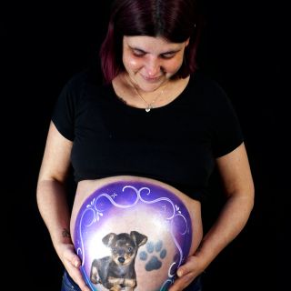 Body schmink studio bellypaint babyshower hond pincher aarle rixtel 2 logo