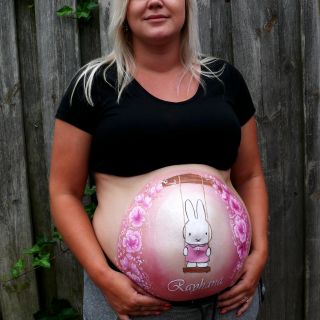 Body schmink studio bellypaint babyshower nintje met roses helmond 11 logo
