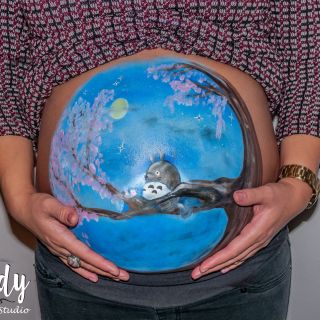 Body schmink studio bellypaint totoro logo