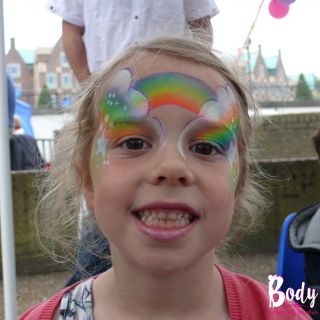 Body schmink studio event kunst kwatier helmond rainbow neon