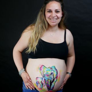 Body schmink studio bellypaint elephants aquasplash beek en donk logo 2