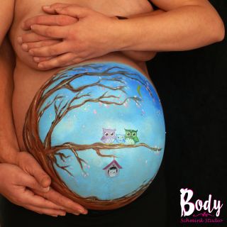 Body schmink studio bellypaint family uil met arms2