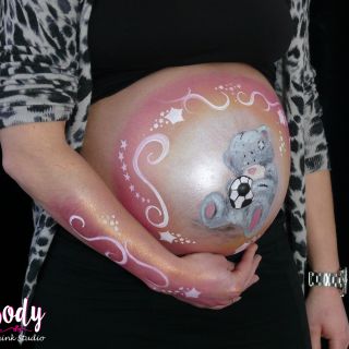 Body schmink studio bellypaint teddy football 1 logo