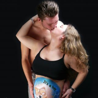 Body schmink studio bellypaint teddy football beek en donk 6 logo