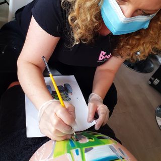 Body schmink studio bellypaint tractor beek en donk working progress