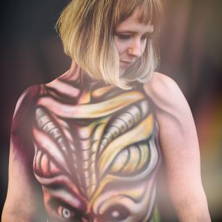 Body schmink studio and sarah smith bodypaint airbrush logo