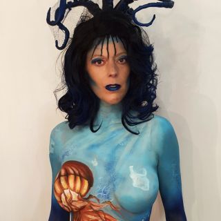 Body schmink studio bodypaint jellyfish pollution logo 5