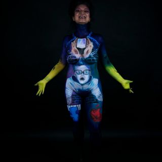 Body schmink studio bodypaint masterclass exam thema modern society logo 3