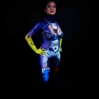 Body schmink studio bodypaint masterclass exam thema modern society logo