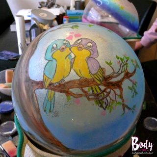 Body schmink studio cursus bellypaint birds