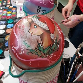 Body schmink studio cursus bellypaint christmas reindeer beek en donk 4