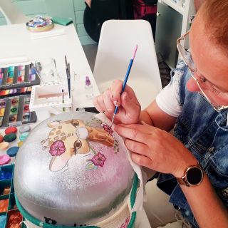 Body schmink studio cursus bellypaint giraf beek en donk