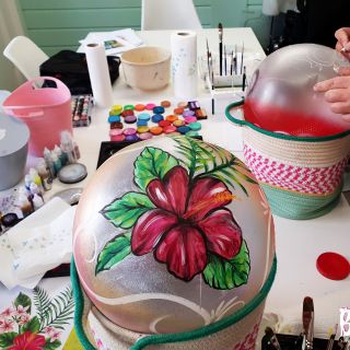 Body schmink studio cursus bellypaint tropical flower beek en donk 2