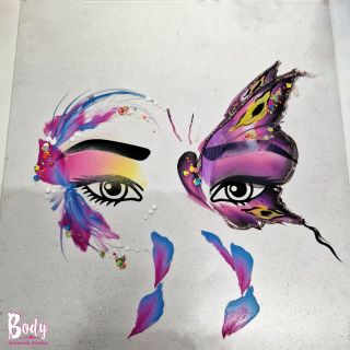 Body schmink studio cursus advance class one stroke vlinder en eye design design beek en donk