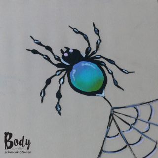 Body schmink studio cursus one stroke blue spider