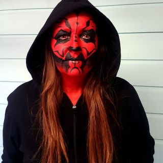 Body schmink studio darthmaul star wars carnaval 2018 beek en donk