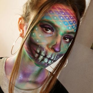 Body schmink studio sugarskull halloween beek en donk