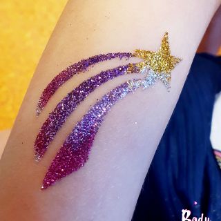 Body schmink studio glitters tattoo vallende sterren bso beekrijk beek en donk 2