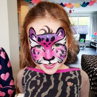 Body schmink studio kinderfeest girly tijger helmond