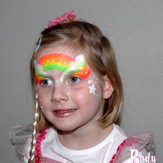 Body schmink studio kinderfeest thema princess rainbow wanrooij 2 l