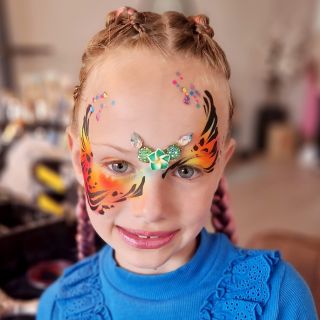 Body schmink studio kinderfeest xtra bling bling eye design tijger helmond