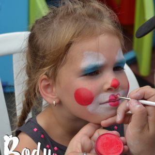 Body schminkstudio kinderfeest clown1