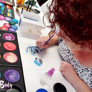 Body schmink studio workshop eyes design flowers beek en donk 2