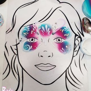 Body schmink studio workshop fun met schminken princess multicolor beek en donk